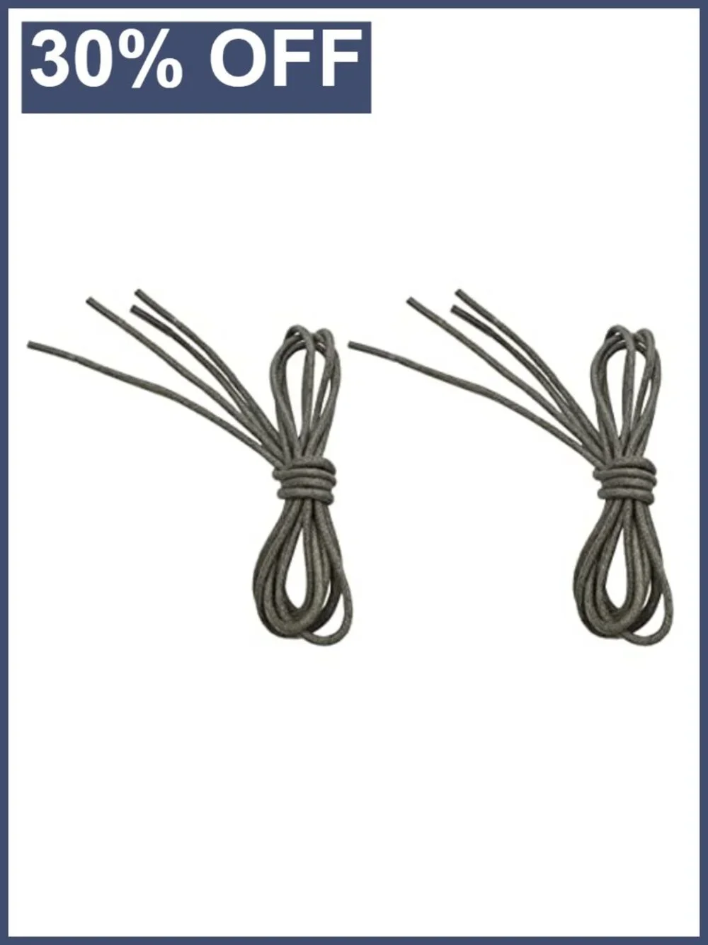 Waxed Round Cotton Dress Shoe Laces 1/8